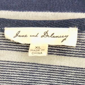 Jane and Delancey Sweaters - Jane and Delancey Ruffle Hem Striped Cardigan XL Jane and Delancey Sweaters - Jane and Delancey Ruffle Hem Striped Cardigan XL